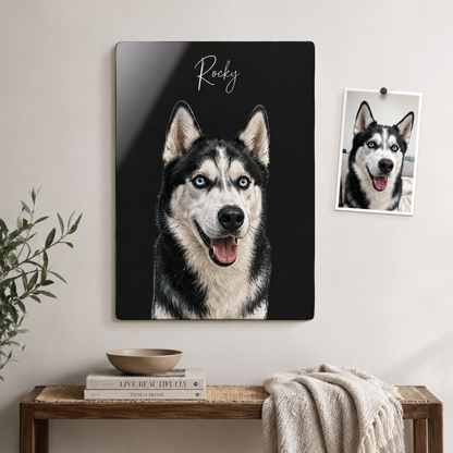 Personalized Dog Metal Wall Art – Custom Pet Portrait From Photo Gift For Dog Mom THUC99