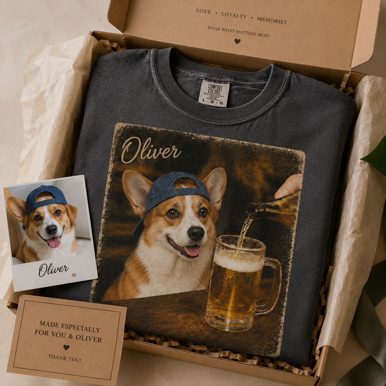 Personalized Dog Portrait Hoodie Custom Pet Photo Sweatshirt for Puppy Lovers THUC99