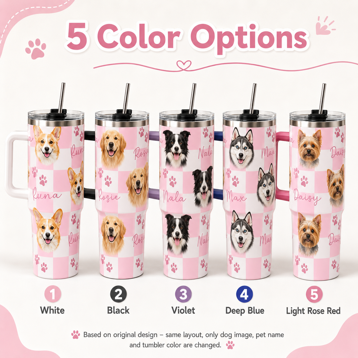 Custom Dog Memorial Photo 40oz Tumbler – Personalized Pet Loss Gift and Keepsake Cup THUC99