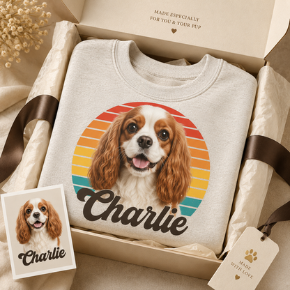 Custom Dog Face Sweatshirt Personalized Puppy Photo Hoodie Funny Gift for Pet Lovers THUC99