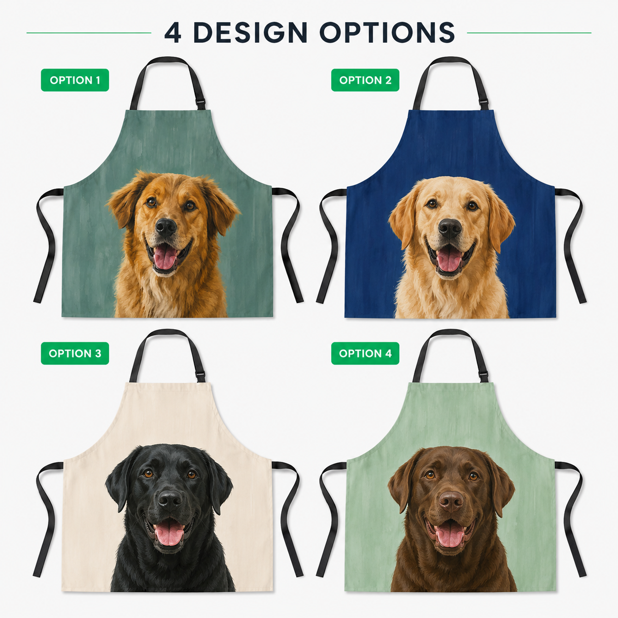 Personalized Dog Apron Custom Photo Dog Apron for Dog Mom, Dog Dad, Pet Lover Kitchen Apron Gift THUC99