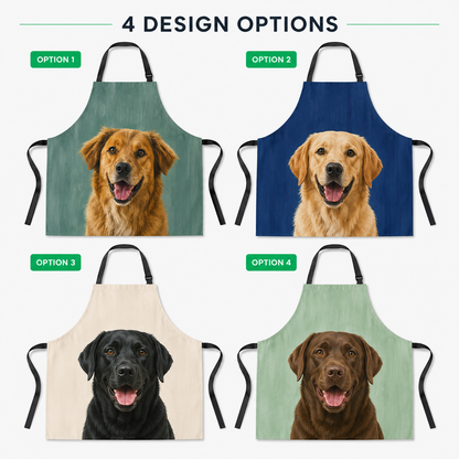 Personalized Dog Apron Custom Photo Dog Apron for Dog Mom, Dog Dad, Pet Lover Kitchen Apron Gift THUC99
