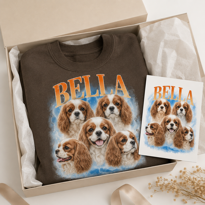 Custom Dog Portrait Sweatshirt Personalized Pet Face Hoodie Unique Gift for Dog Lovers THUC99