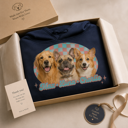 Custom Dog Face Sweatshirt Personalized Puppy Photo Hoodie Funny Gift for Pet Lovers THUC99 (Copy)