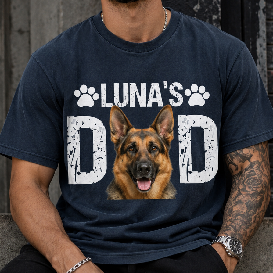 Custom Photo Dog Vintage Wash T-Shirt, Personalized Pet Lover Gift | Dog Lover Shirt THUC99