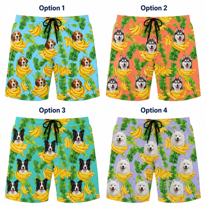 Personalized Dog Face Summer Shorts Custom Photo Beachwear for Vacation THUC99