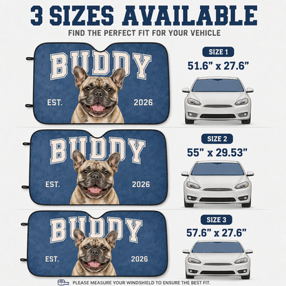 Personalized Dog Mom Car Sunshade, Custom Pet Photo Windshield Shade, Auto Accessories Gift THUC99