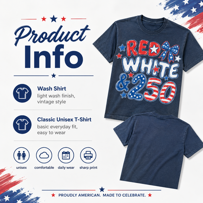 250 Years of America T-Shirt, USA Semiquincentennial Gift Tee THUC99