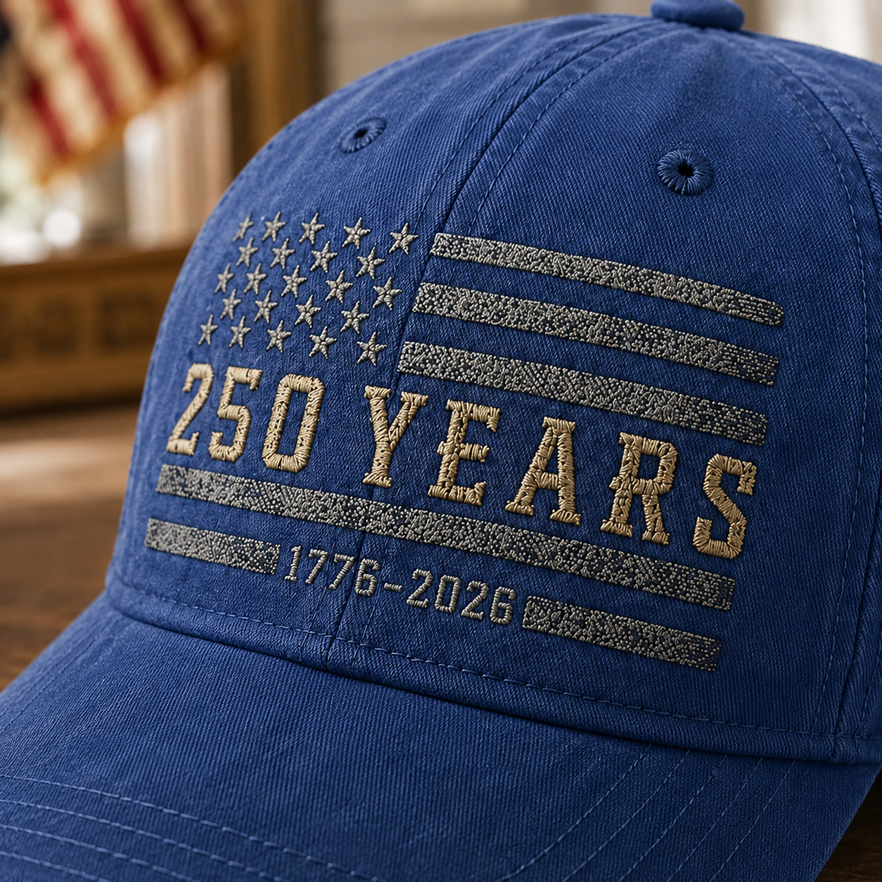 American Heritage 250 Years Embroidered Vintage Baseball Hat Independence Day Gift THUC99