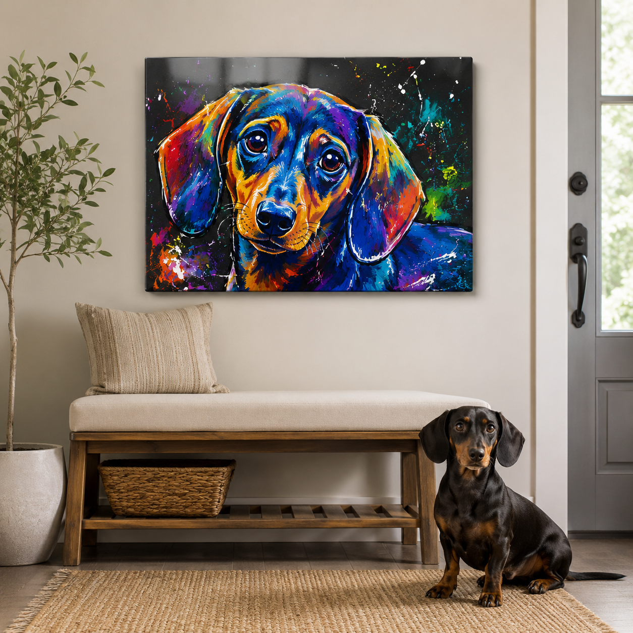 Custom Pet Metal Print – Personalized Dog Portrait Wall Decor Gift For Animal Lover THUC99