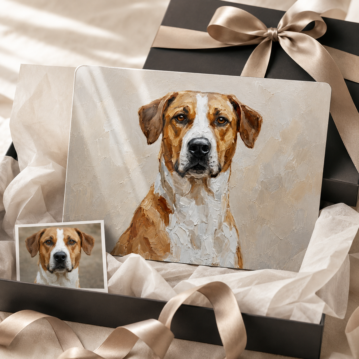 Custom Photo Dog Pet Metal Wall Art Print – Personalized Pet Portrait Gift For Dog  THUC99