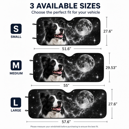 Custom Pet Photo Car Sun Shade, Personalized Dog Windshield Cover, Foldable Auto Window Sunshade THUC99