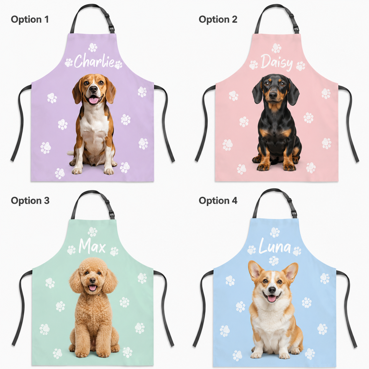 Custom Dog Photo Cooking Apron Personalized Pet Face Apron, Gift for Dog Mom, Dog Dad and Animal Lovers THUC99