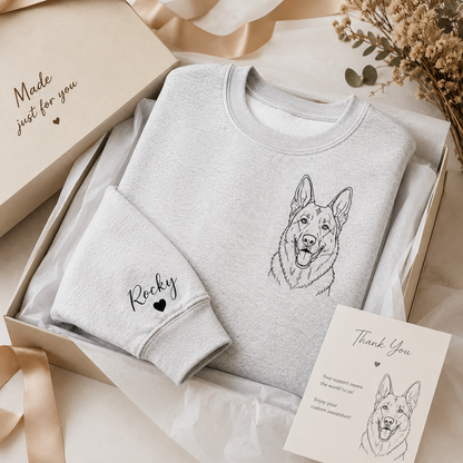 Custom Dog Face Hoodie Personalized Pet Lover Sweatshirt with Your Favorite Dog Picture THUC99