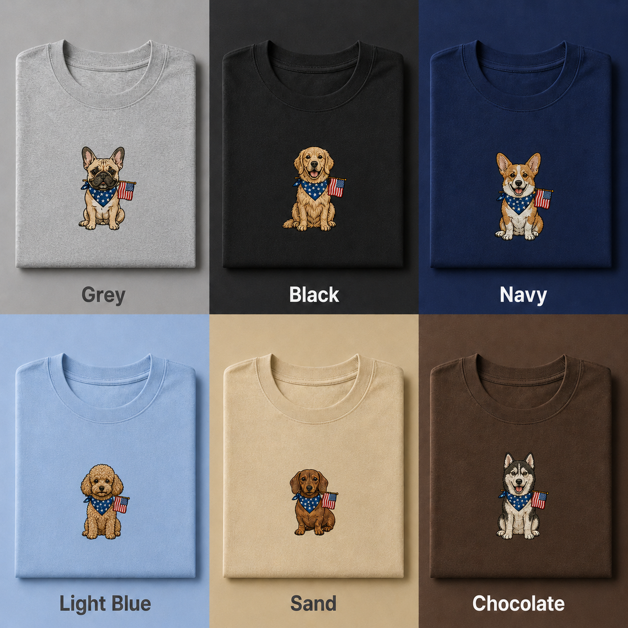 Custom Dog Photo Embroidery Tee, Personalized 250th Year America Pet Shirt, Cute Dog Mom Gift THUC99