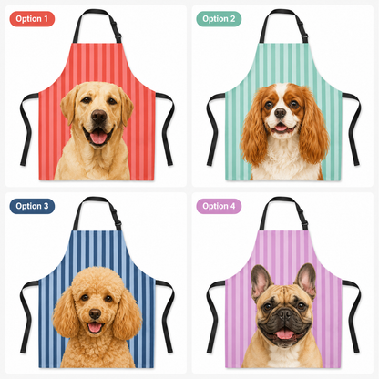 Custom Dog Apron Personalized Photo Cooking Apron, Unique Pet Parent Gift for Kitchen, BBQ and Baking THUC99