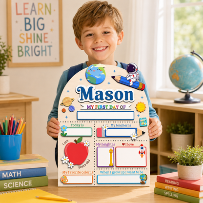 Custom Name First Day Last Day of School Sign, Custom Acrylic School Keepsake THUC99
