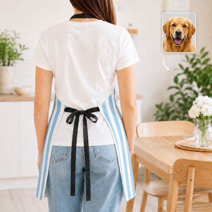 Custom Dog Photo Apron for Women and Men, Personalized Pet Parent Kitchen Apron Gift for Cooking and Grilling THUC99