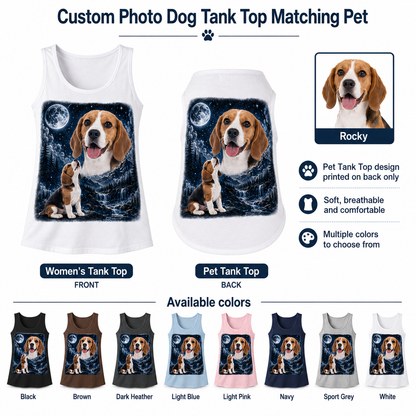 Custom Dog Tank Top and Dog Tank Top Set, Custom Photo Pet Shirt THUC99