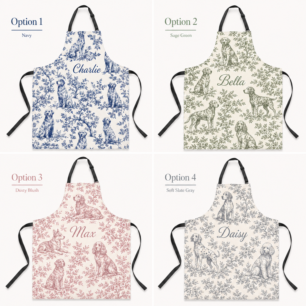 Personalized Dog Apron Custom Pet Photo Kitchen Apron, Dog Mom Gift for Cooking, Baking, BBQ and Crafting THUC99