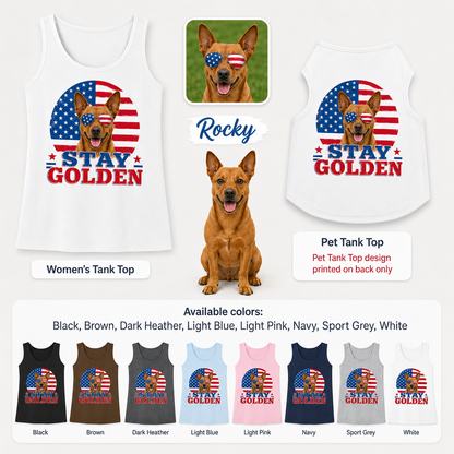 Custom Women’s Dog Mom and Pet Tank Top Set, Personalized Matching Dog Photo Shirt THUC99 (Copy)