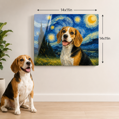 Custom Photo Dog Pet Metal Wall Art Print – Personalized Pet Portrait Gift For Dog THUC99