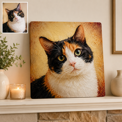 Custom Pet Portrait Metal Print – Personalized Dog Wall Art From Photo Gift For Pet Owner THUC99