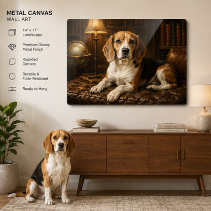 Custom Dog Portrait Metal Wall Art – Personalized Photo Pet Print Gift For Pet Lover THUC99