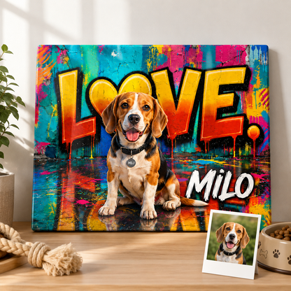Custom Photo Dog Metal Wall Art – Personalized Pet Memorial Gift For Dog Cat Lover THUC99