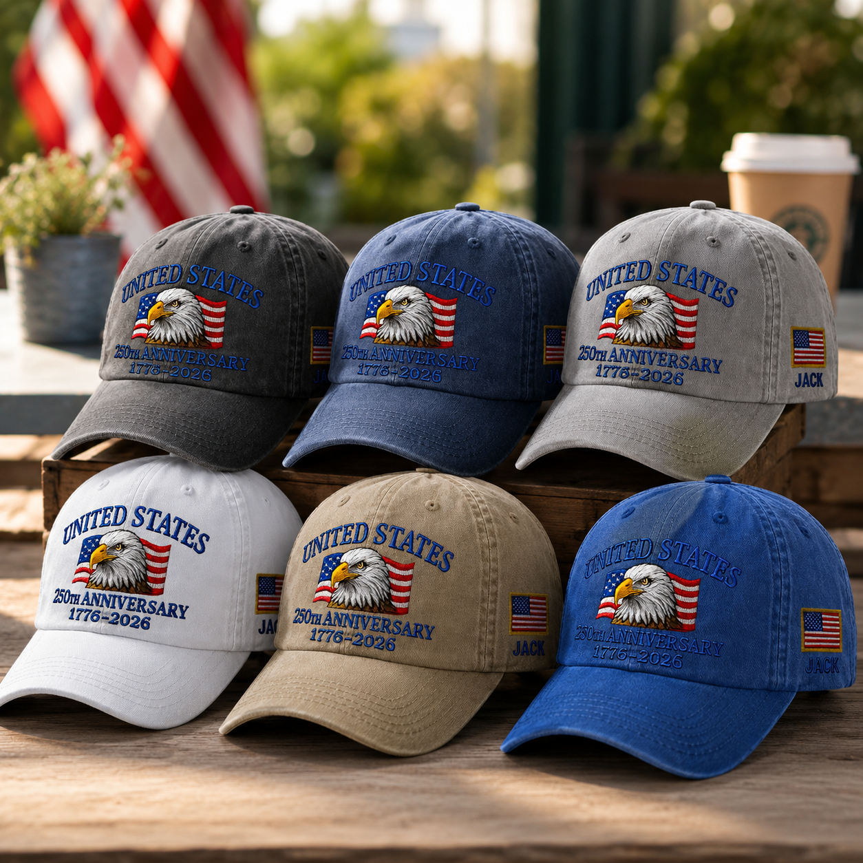 1776–2026 America Semiquincentennial Embroidered Vintage Baseball Cap for Patriots THUC99