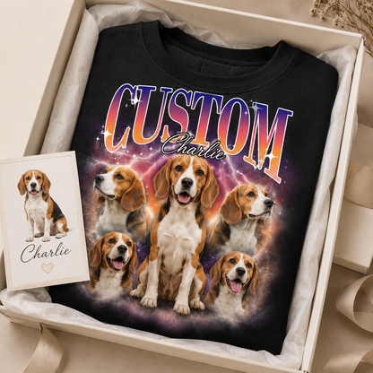 Custom Dog Photo Sweatshirt Personalized Pet Face Hoodie Anniversary Gift for Dog Owners THUC99