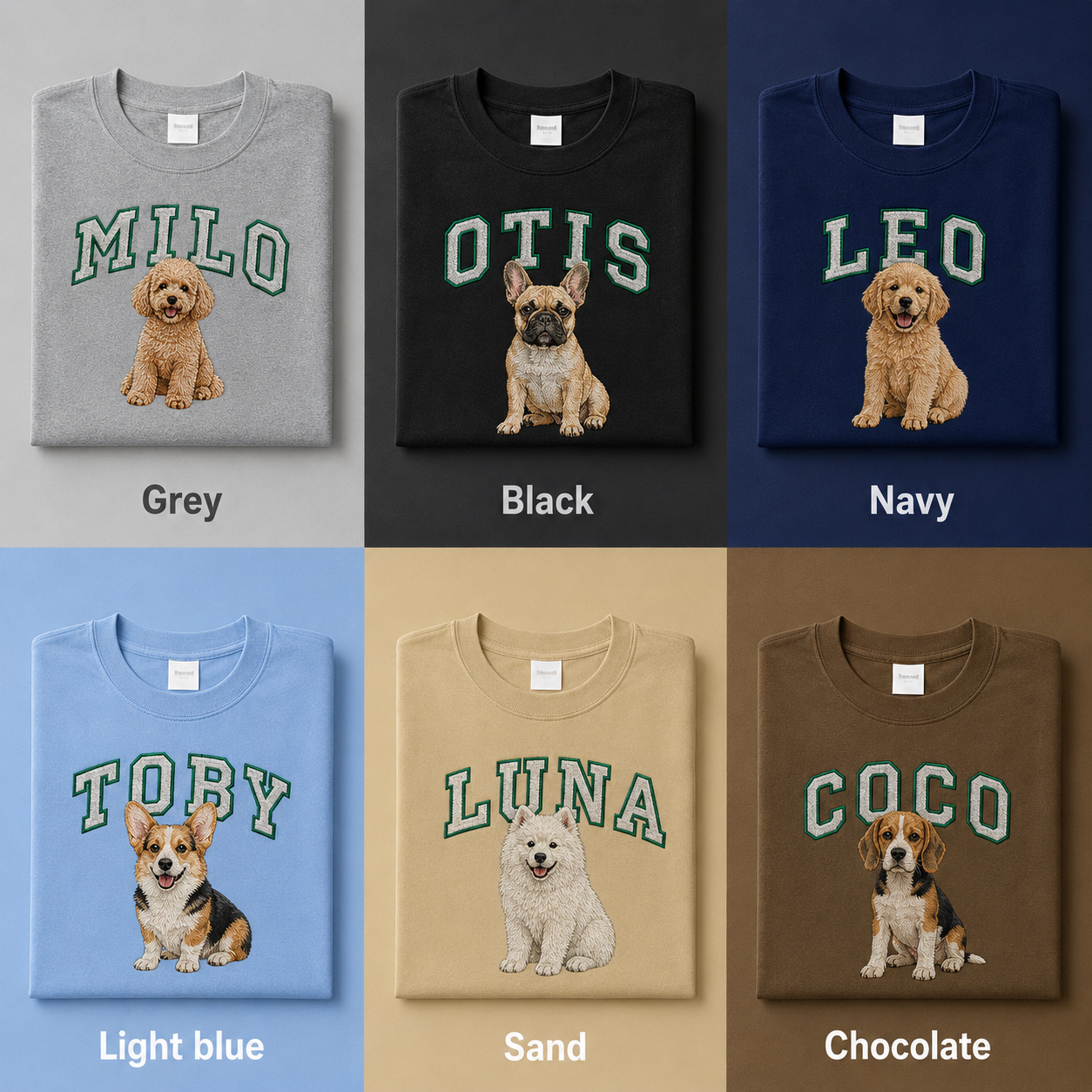 Personalized Photo Dog Embroidered Unisex Tee, Custom Pet Face Shirt, Dog Lover Gift THUC99