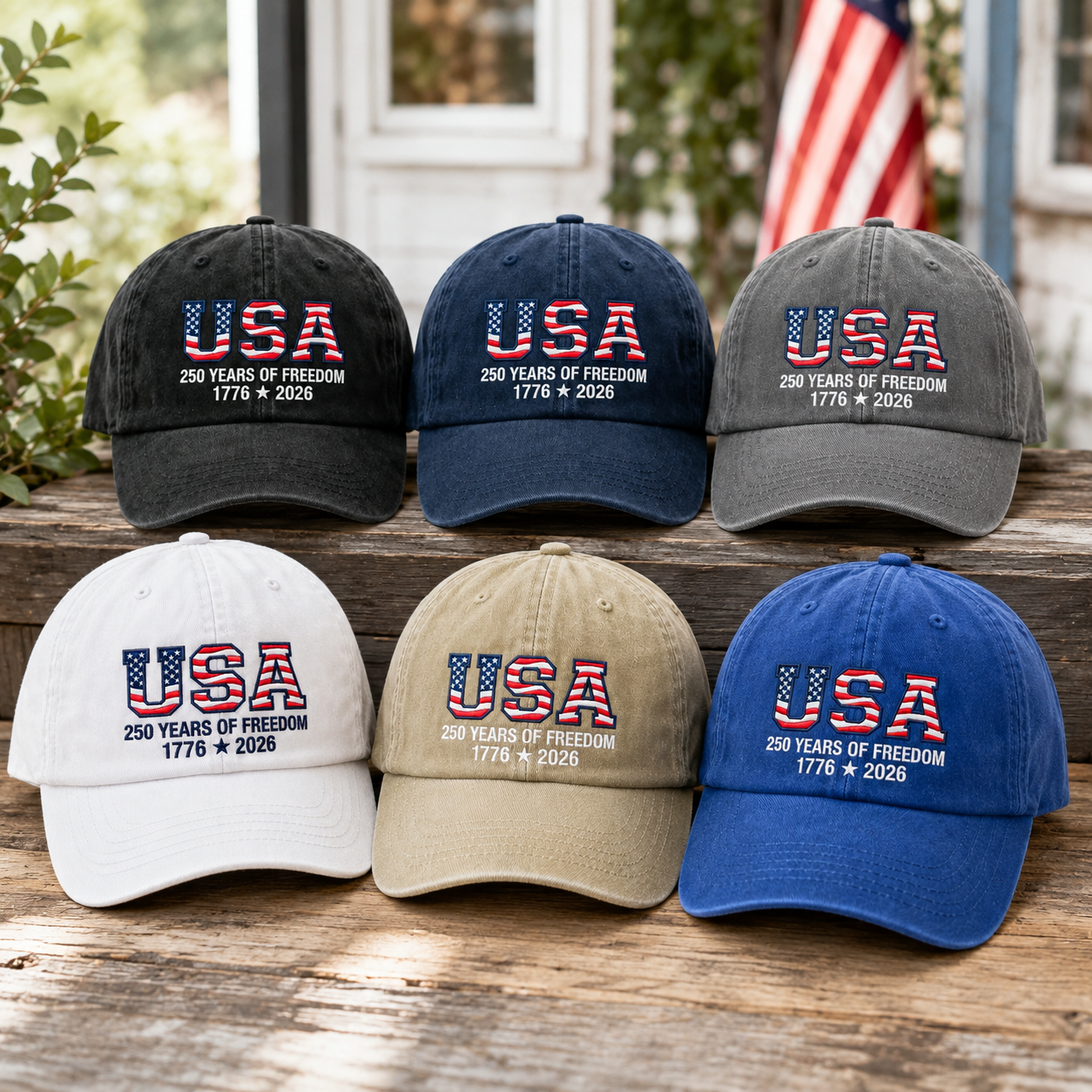 1776–2026 USA 250th Anniversary Vintage Hat Embroidered Patriotic Gift for Americans THUC99