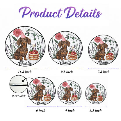 Custom Pet Birthday Suncatcher – Custom Photo Dog Portrait Window Hanging Decor (THUC99)