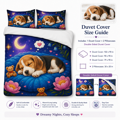 Custom Dog Lover Bedding Set, Personalized Pet Face Bedroom Decor THUC99