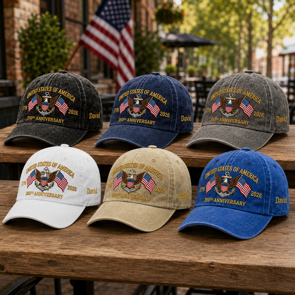 USA 250 Years Strong Embroidered Vintage Dad Hat American Pride Patriotic Gift THUC99