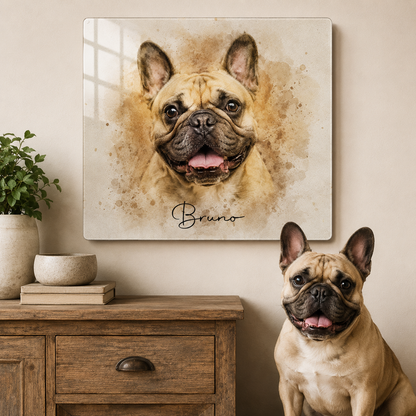 Custom Photo Pet Metal Print – Personalized Dog Portrait Wall Art Gift For Pet Lover THUC99