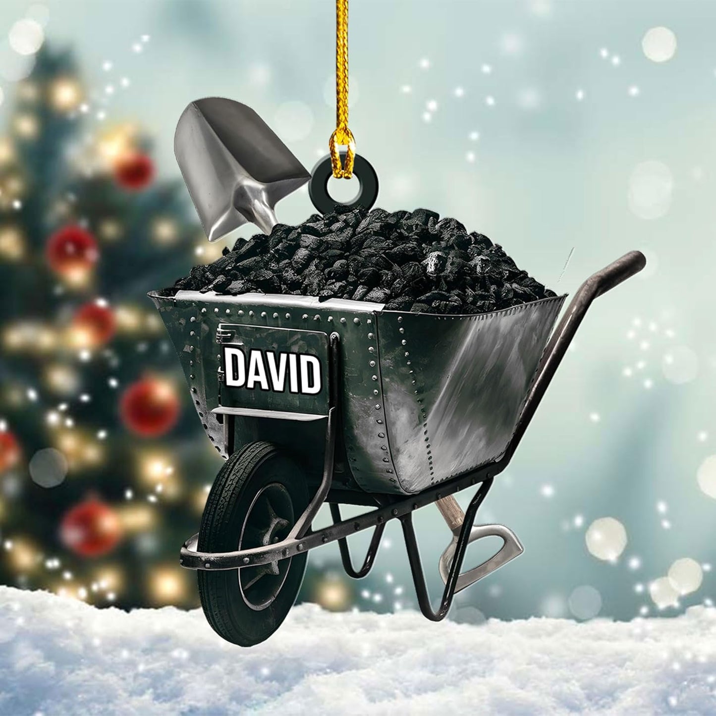 Custom Coal Miner Christmas Ornament – Personalized Name Decor Cmn3