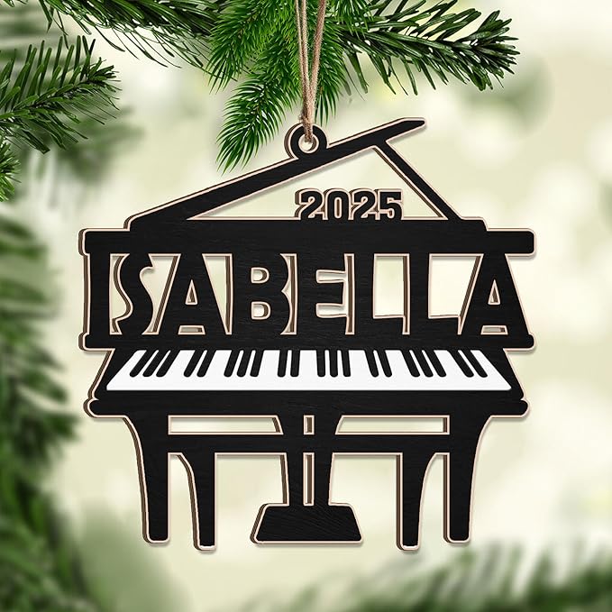 Custom Music Instrument Christmas Gift - Piano Ornament for Piano Lovers LL6
