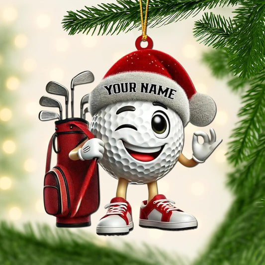 Personalized Golf Ball Ornament - Golf Player Christmas Ornament