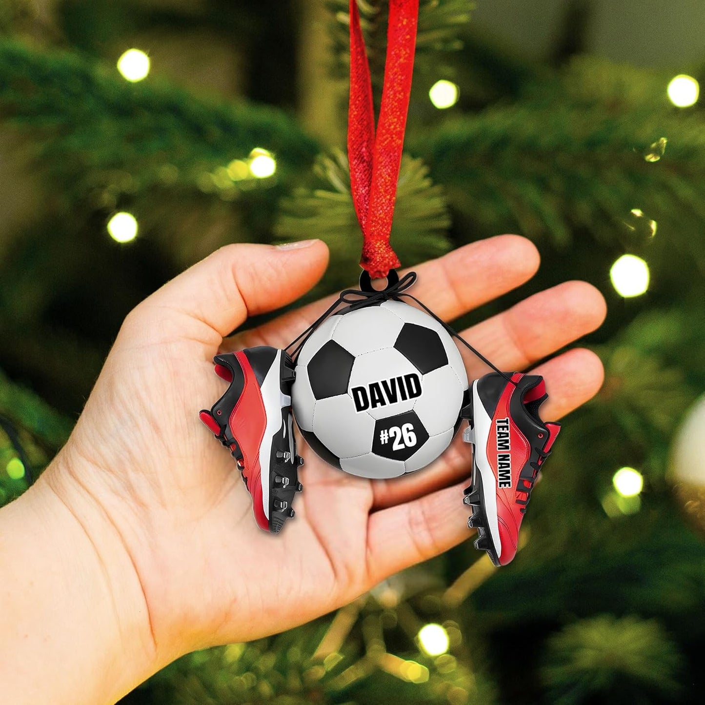 Custom Soccer Christmas Ornament Gift for Soccer Player Christmas Decor Tree Ornament  C13