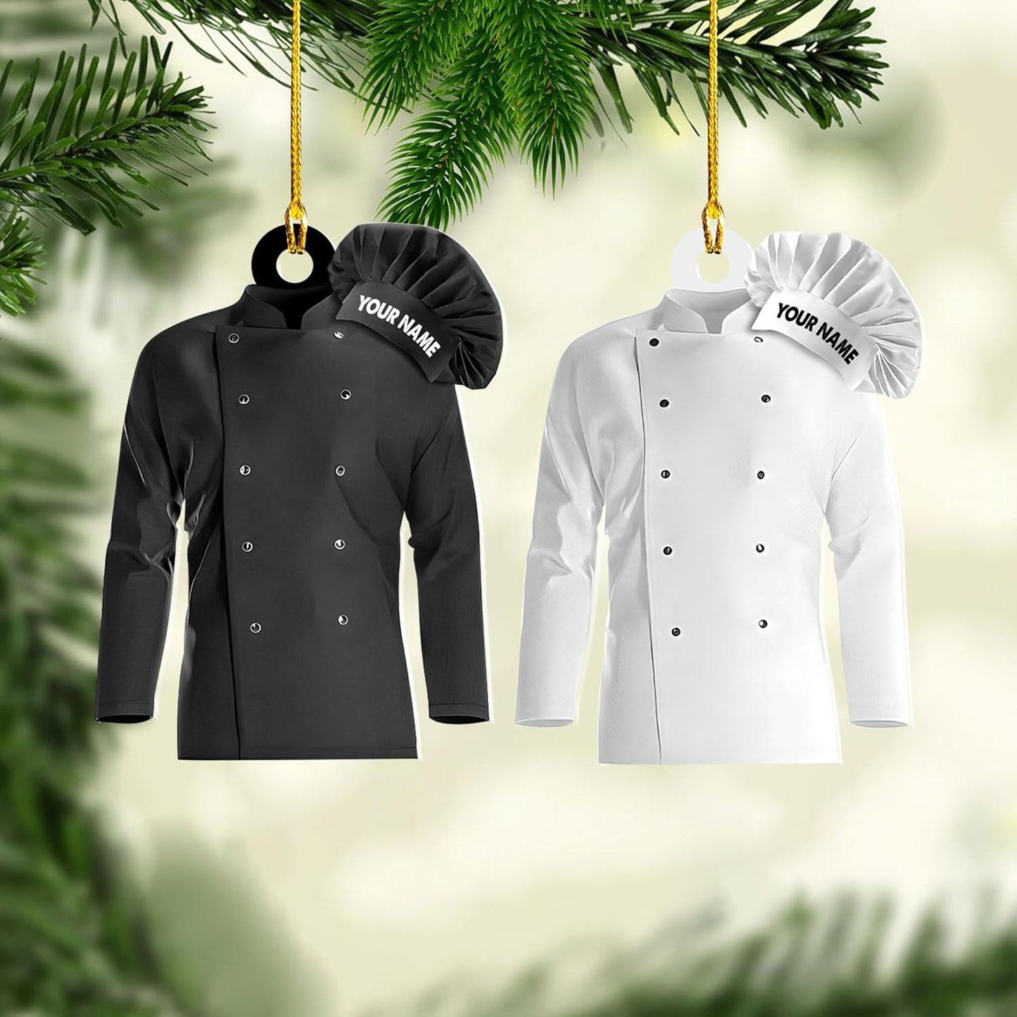 Customized Chef Ornament - Chef Christmas Gift N10