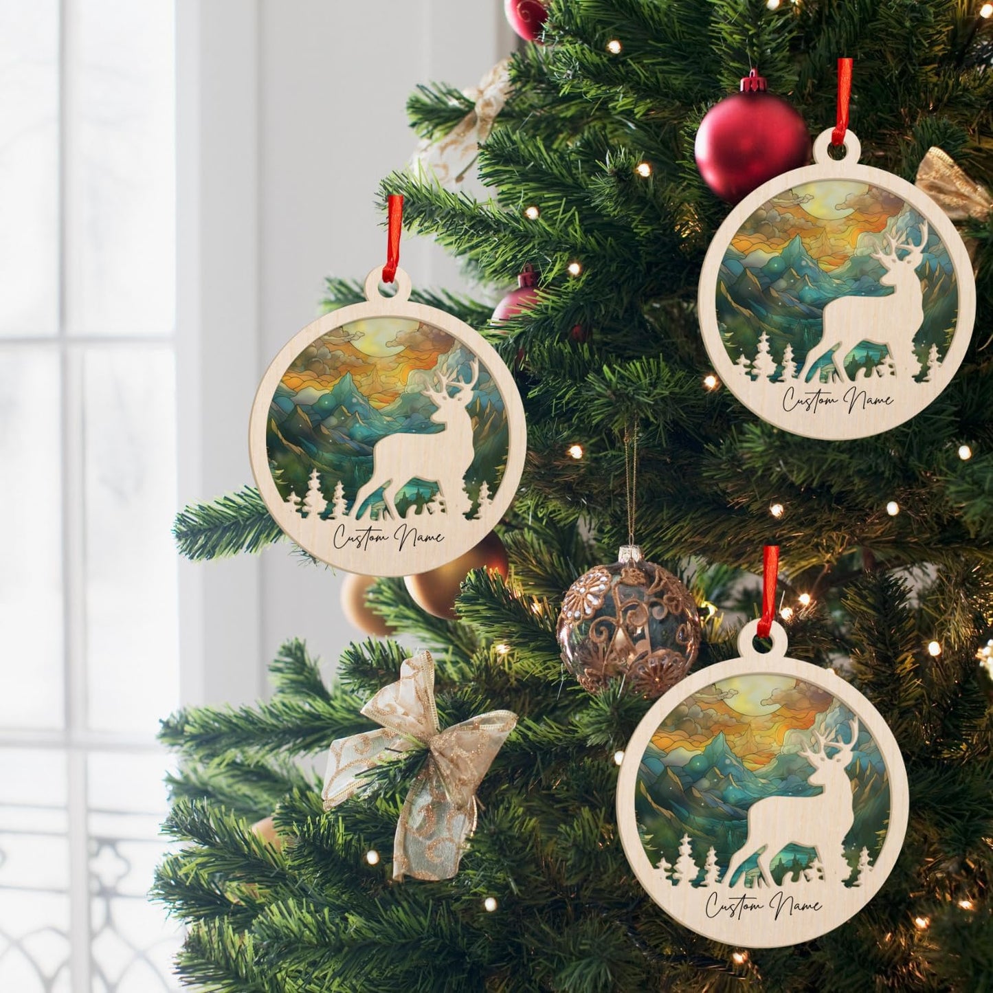 Personalized Hunting Ornament, Hunter Christmas Acrylic Ornament 2025 T25