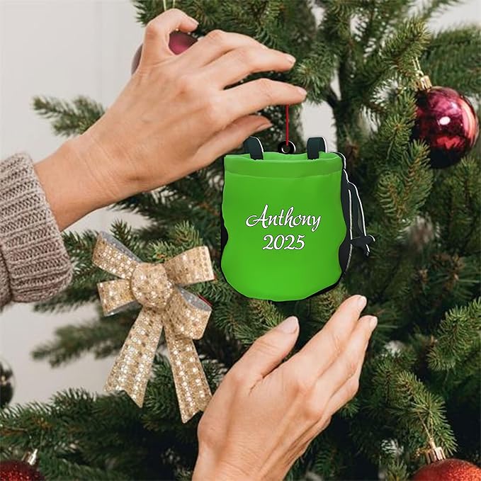 Personalized Climbing Ornament - Custom Rock Climber Christmas Gift for Mountaineers LL6