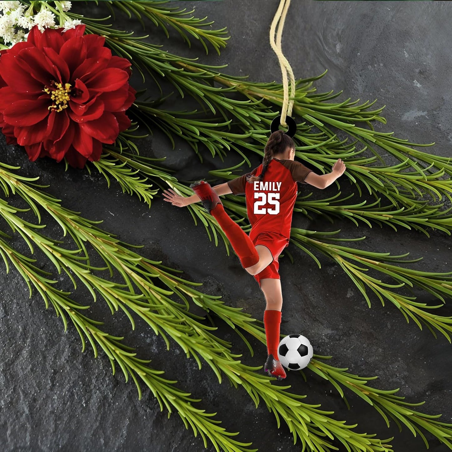 Custom Soccer Christmas Ornament Gift for Soccer Player Christmas Decor Tree Ornament  C10
