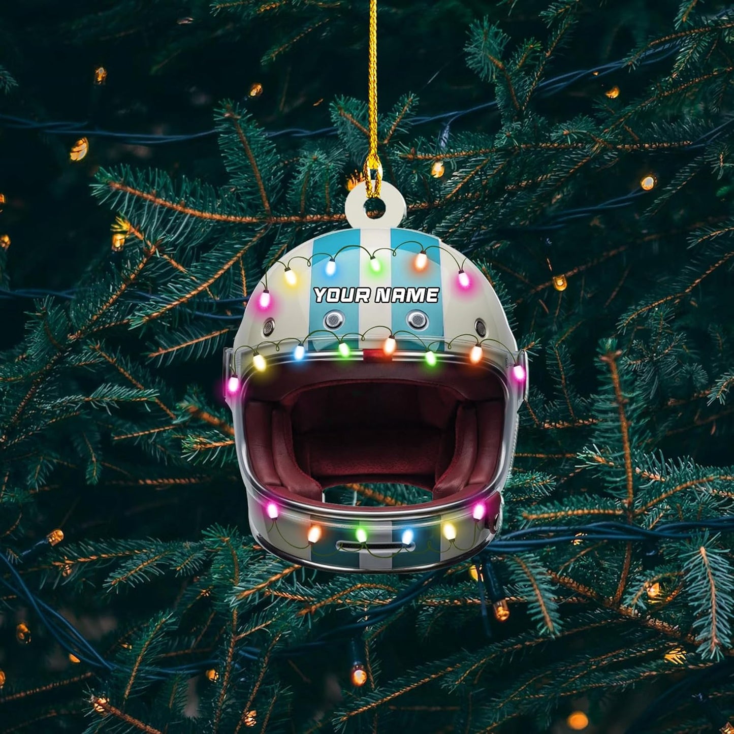 Personalized Racing Car Ornament – Custom Acrylic Drag Racing Christmas Decoration, Gift for Car Lovers and Drivers TR31