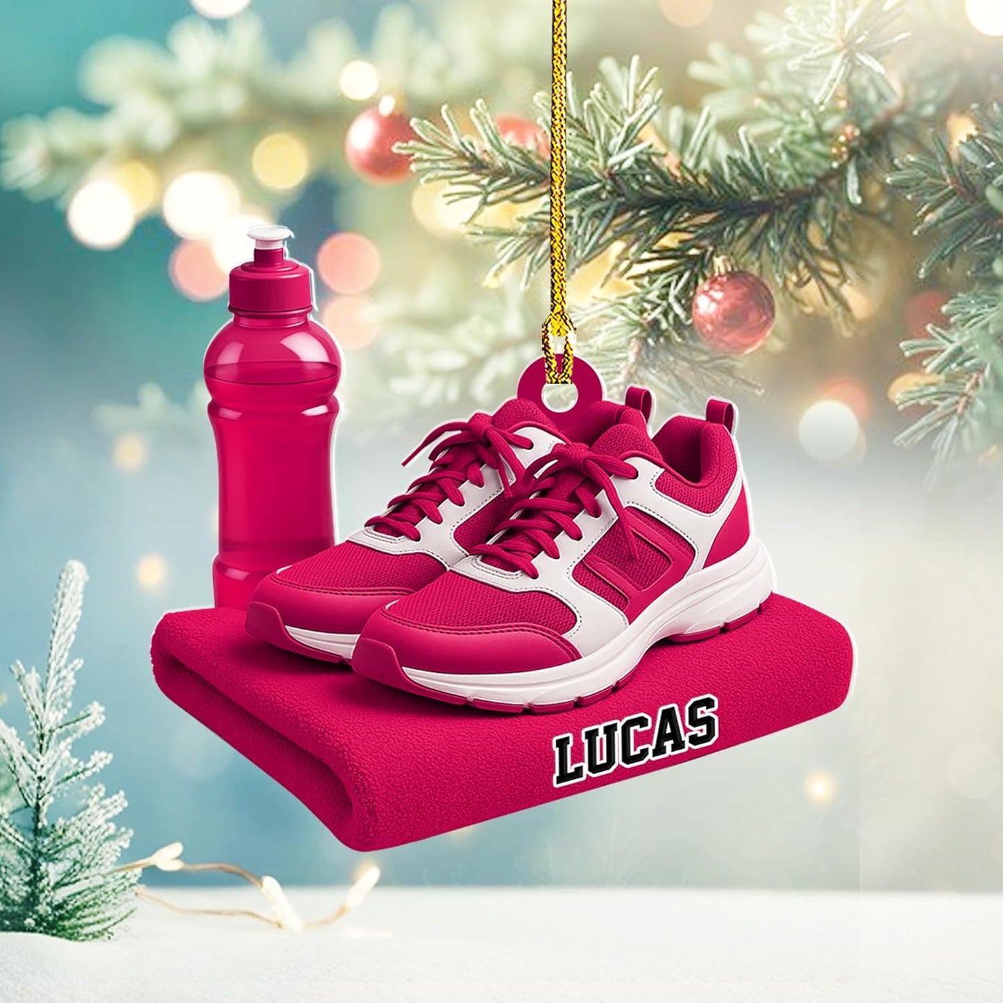 Custom Running Ornament – Personalized Marathon Acrylic Gift, Athlete Christmas Decoration TM22