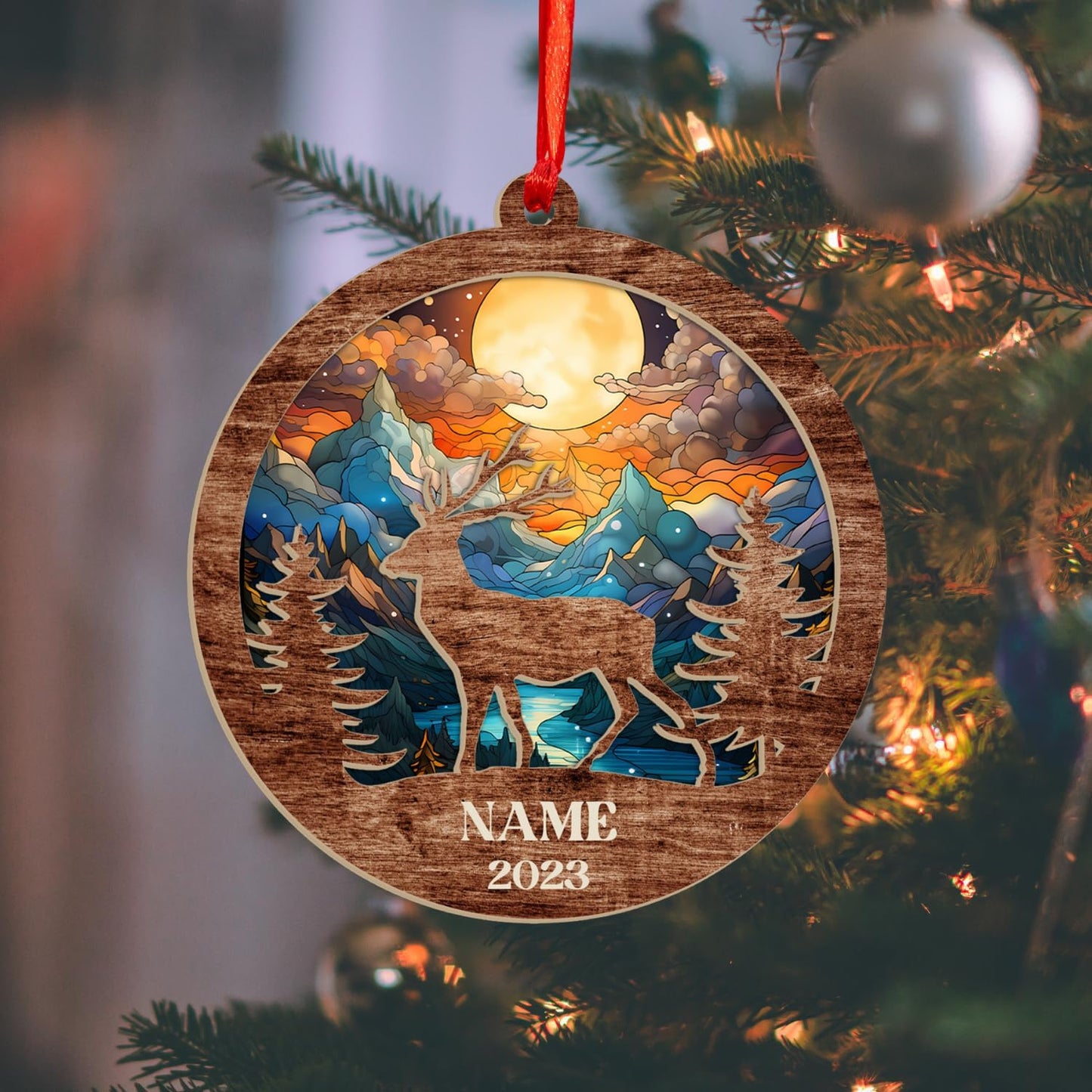 Personalized Hunting Ornament, Hunter Christmas Acrylic Ornament 2025 T24