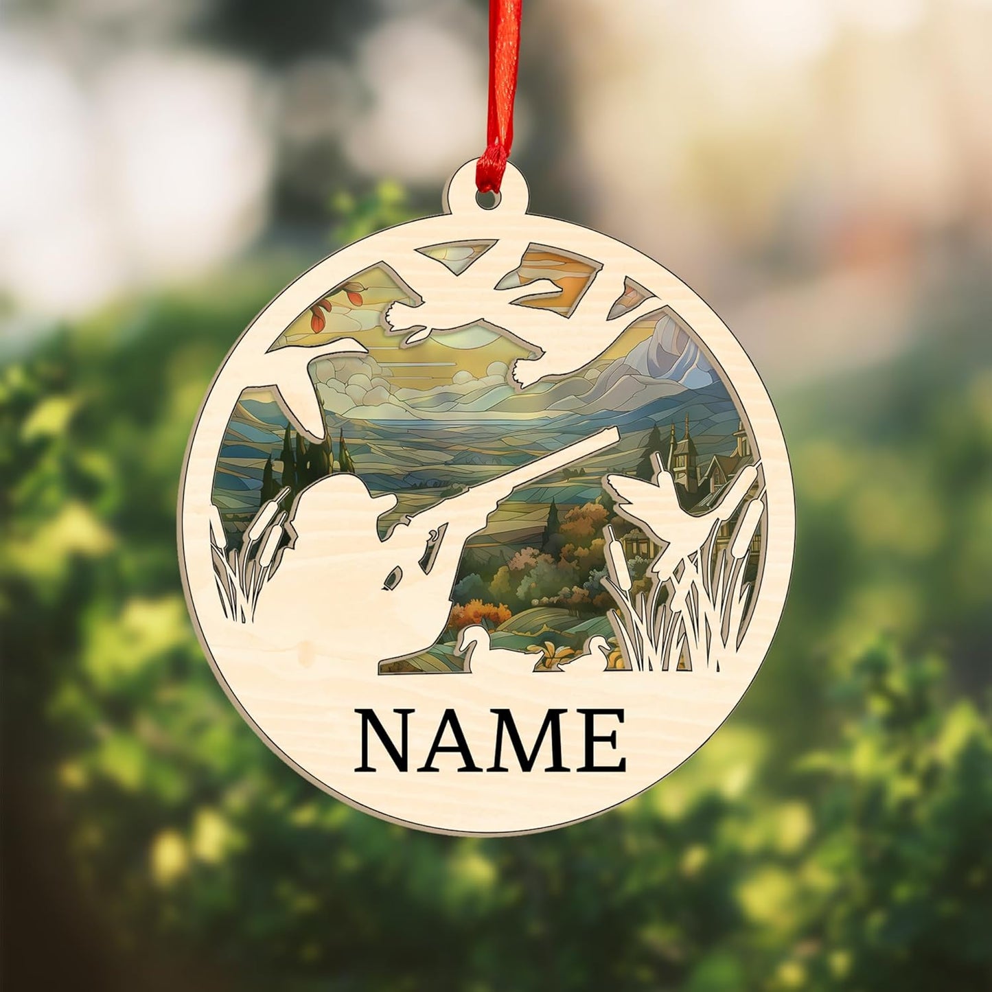 Personalized Hunting Ornament, Hunter Christmas Acrylic Ornament 2025 T26
