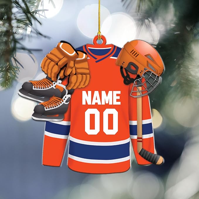 Custom ice Hockey Ornament N43